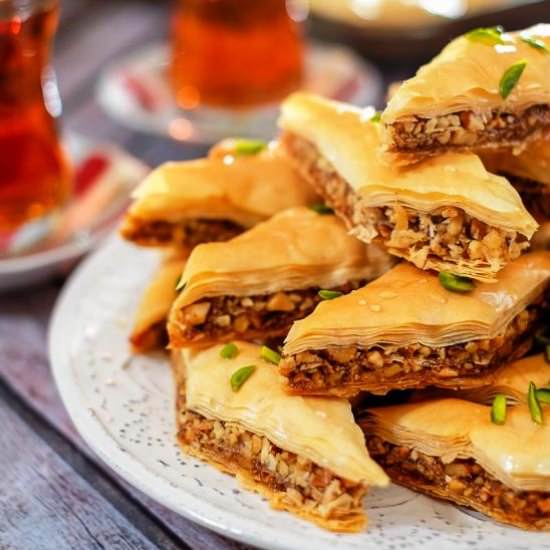 BEST BAKLAVA RECIPE - Recipe photo by thedeliciouscrescent
