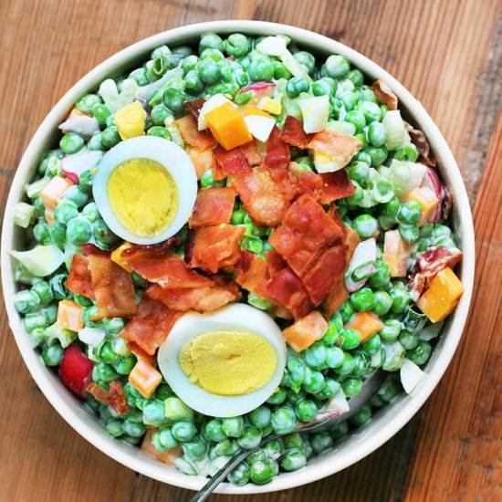 Kitchen Sink Pea Salad - Recipe photo by cheap-recipe-blog
