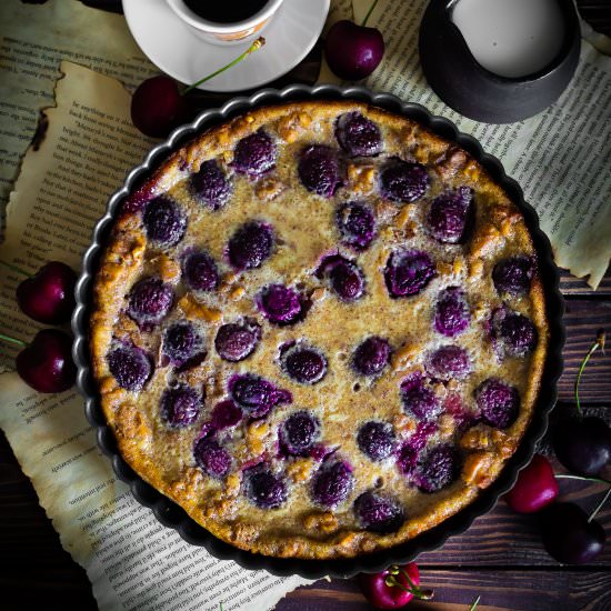 cherry amaretto clafoutis - Recipe photo by My Digital Kitchen