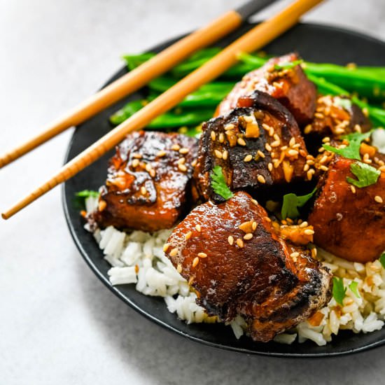 Asian Braised Pork Belly - Recipe photo by garlic and zest