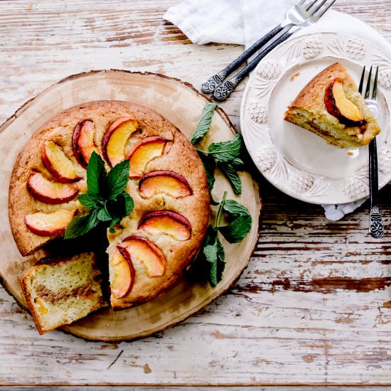 Fresh Peach Tea Cake - Recipe photo by evashiva