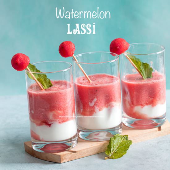 Sweet Watermelon Lassi - Recipe photo by healingtomato