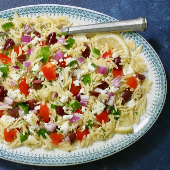 Greek Summer Salad with Orzo - Recipe photo by marilenaskitchen