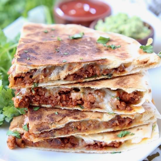 Soy Chorizo Quesadilla - Recipe photo by Whitney Bond
