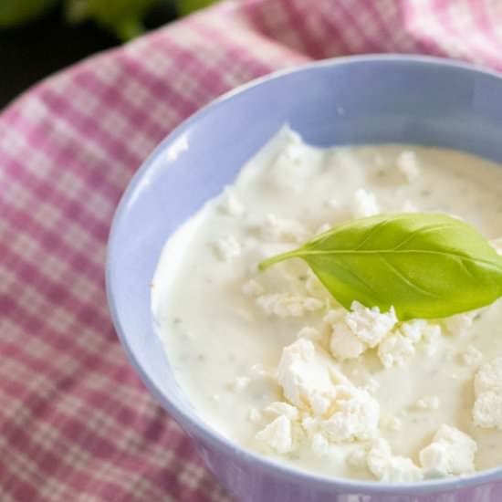 Whipped Feta Cheese with Basil - Recipe photo by alwaysusebutter