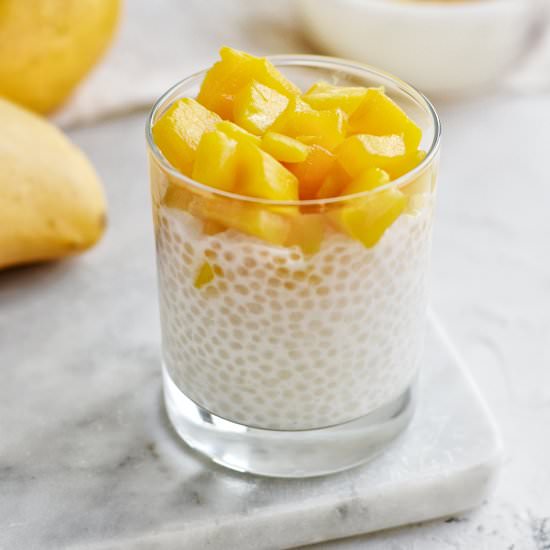 Coconut Sago with Mango - Recipe photo by thesubversivetable