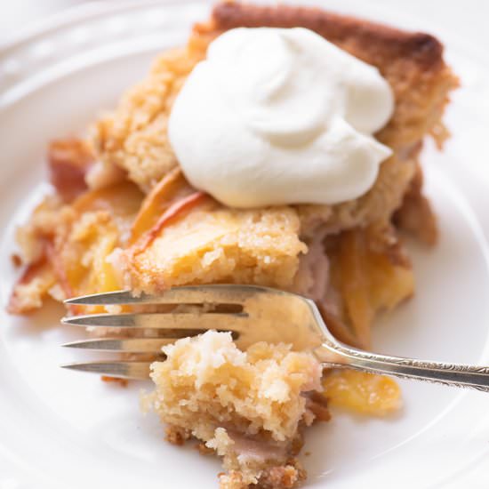 Easy Peach Buckle - Recipe photo by theviewfromgreatisland