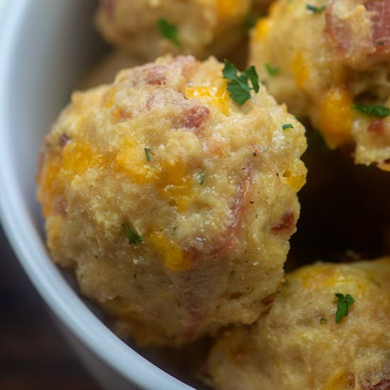CHEDDAR BACON RANCH CHICKEN MEATBAL - Recipe photo by ThatLowCarbLife