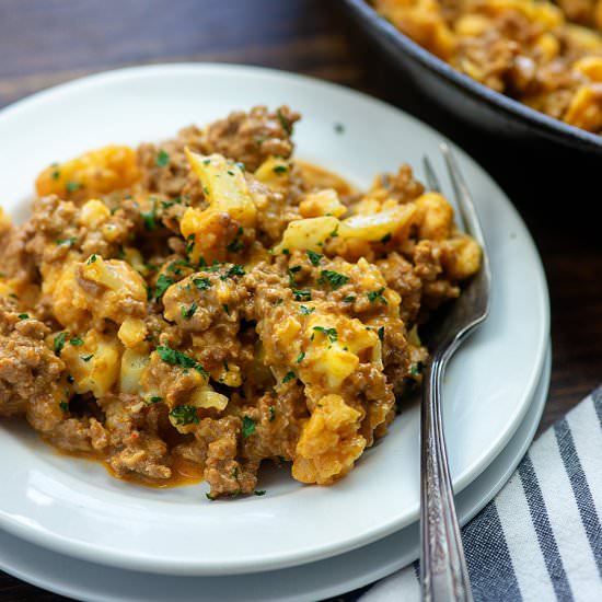 HEALTHY HAMBURGER HELPER LOW CARB - Recipe photo by ThatLowCarbLife