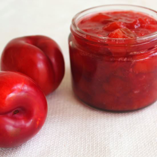 Homemade Red Plum Jam - Recipe photo by MediterraneanLatinLoveAffair