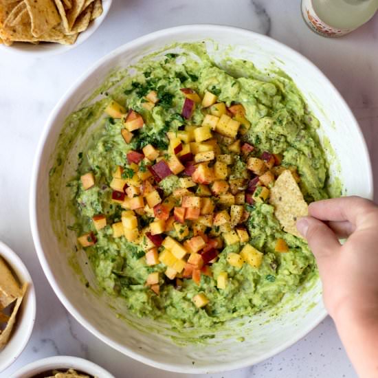 Peach Guacamole - Recipe photo by the_gourmet_RD