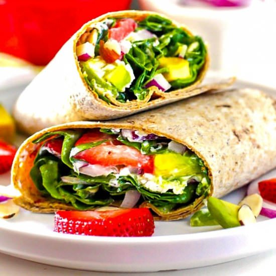 Avocado Strawberry Spinach Wraps - Recipe photo by FoodFolksandFun
