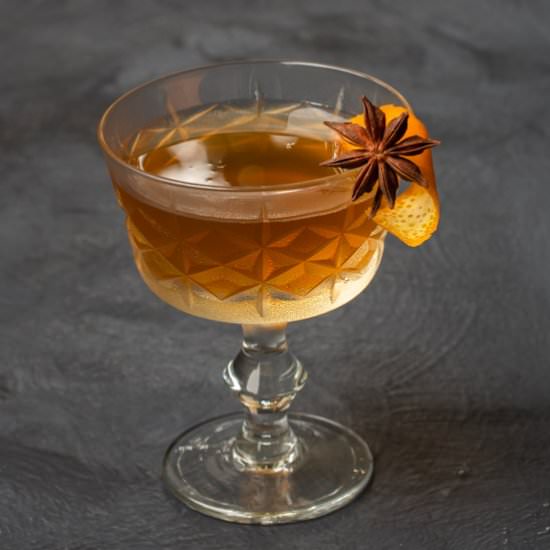 Quince pickle brandy sour cocktail - Recipe photo by peck of pickles