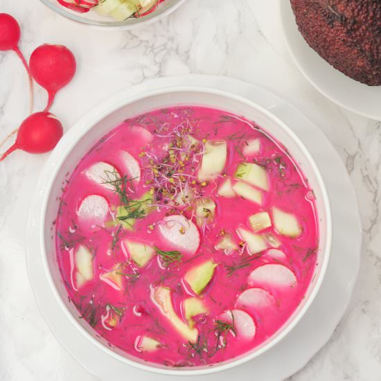 Vegan beet cooler - Recipe photo by rabarbarowo