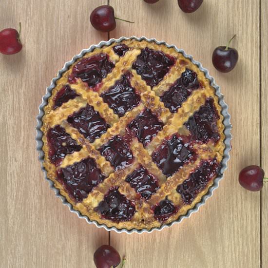 Homemade Cherry Pie for Two - Recipe photo by agourmetfoodblog