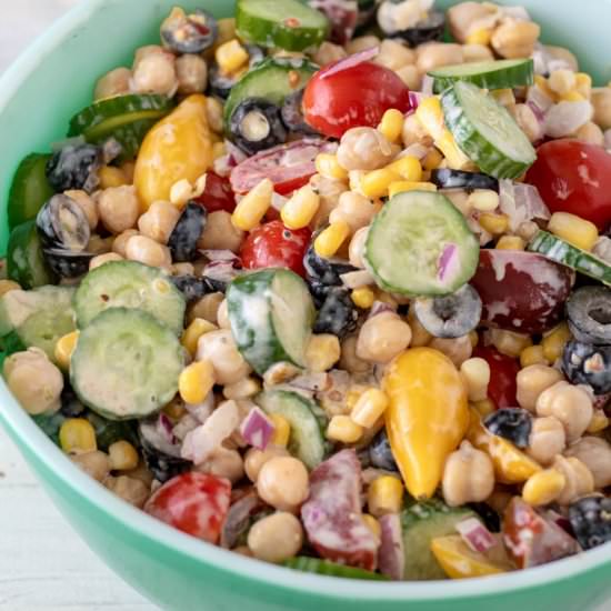Southwestern Garbanzo Bean Salad - Recipe photo by BinkysCulinaryCarnival