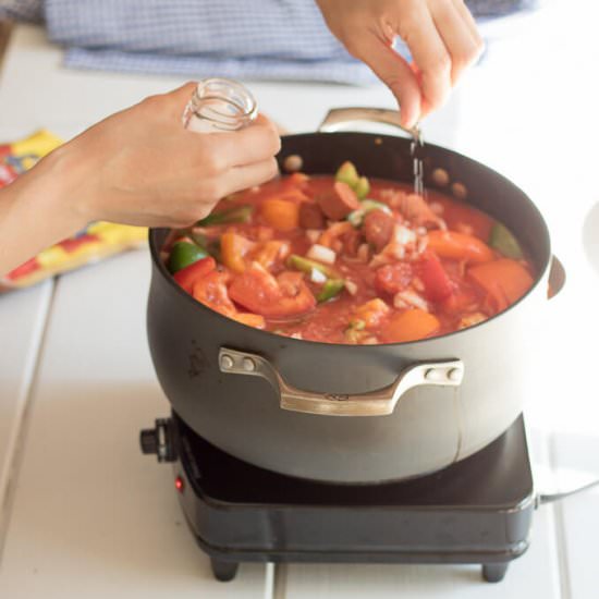 Franks and Peppers Stew Recipe - Recipe photo by LifesLittleSweets