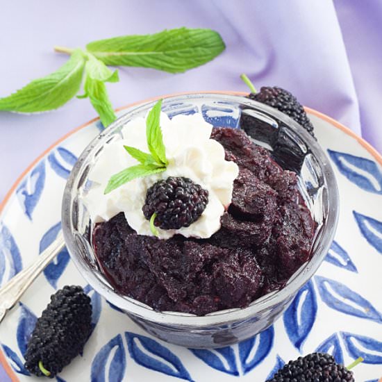 Mulberry Granita - Recipe photo by manusmenu