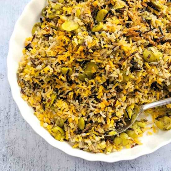 persian rice with broad beans - Recipe photo by Cuisine Fiend