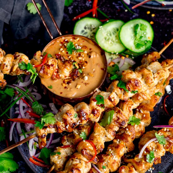 Chicken Satay - Recipe photo by KitchenSanctuary