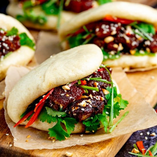Gua Bao Pork Belly Buns - Recipe photo by KitchenSanctuary