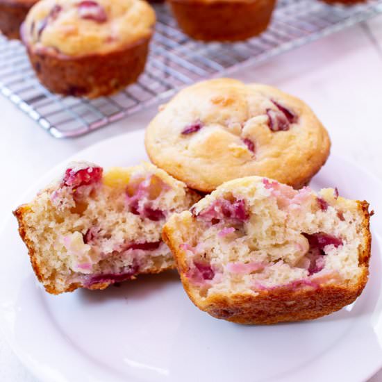 Cherry Muffins - Recipe photo by BeyondtheCoop