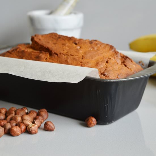 Spiced Banana and Hazelnut Loaf - Recipe photo by TraditionaHomeBaking