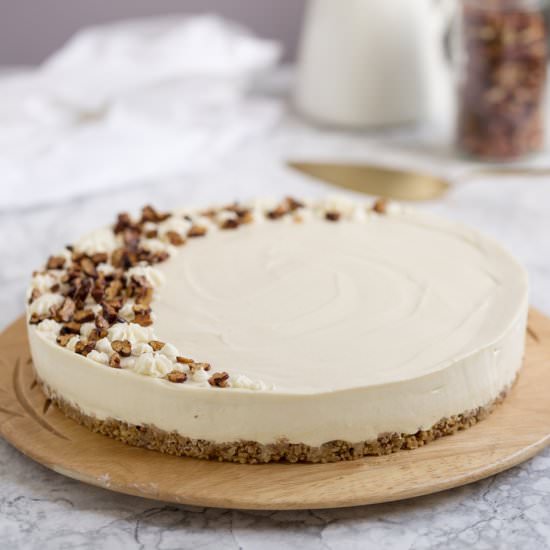 No-bake maple pecan cheesecake - Recipe photo by electricbluefood