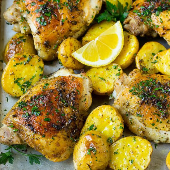Greek Chicken and Potatoes - Recipe photo by dinneratthezoo