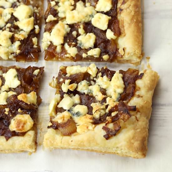 Caramelized Onion Tart - Recipe photo by TheToastyKitchen