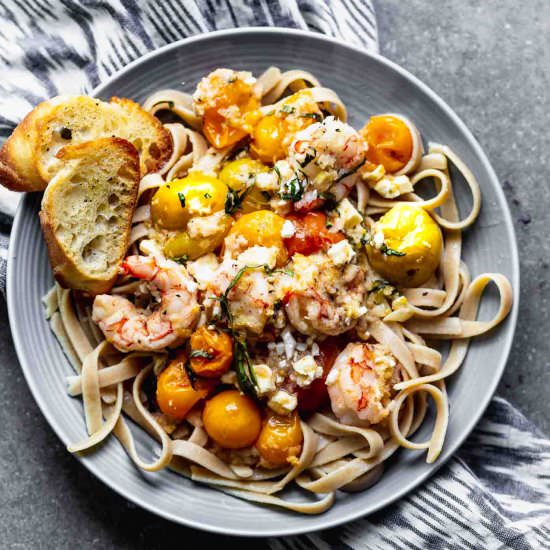 Feta Baked Shrimp - Recipe photo by cookingforkeeps