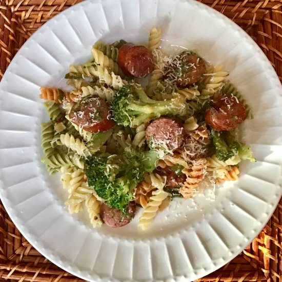 Krazy Easy Kielbasa Pasta - Recipe photo by The Serial Chef