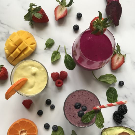 Healthy Fruit & Veggie Smoothies - Recipe photo by Marisa Churchill