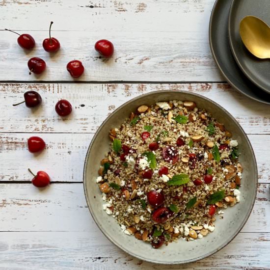 Summer Cherry and Quinoa Salad - Recipe photo by Marisa Churchill
