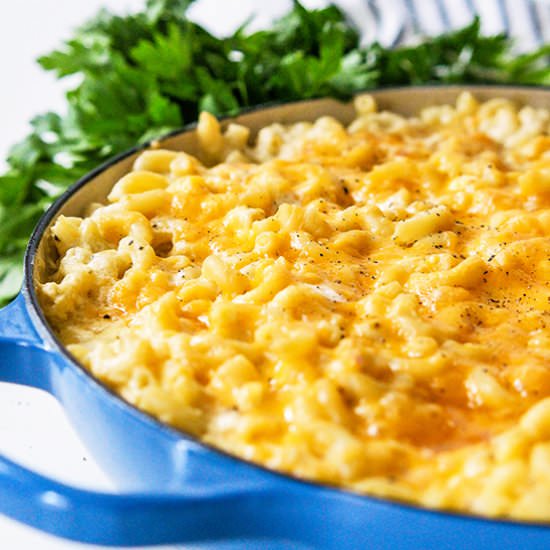 Southern Baked Macaroni & Cheese - Recipe photo by Candy Jar Chronicles
