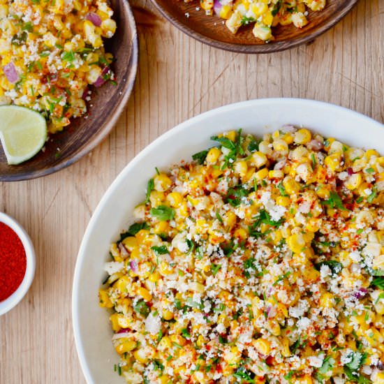 Elote Corn Salad - Recipe photo by justataste