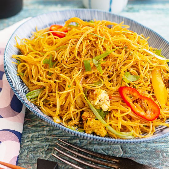 Vegan Singapore noodles - Recipe photo by k33kitchen