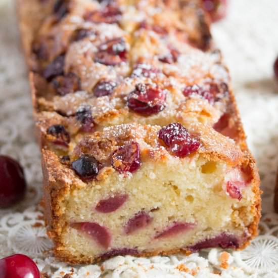 Fresh Cherry Loaf Cake - Recipe photo by adinutza