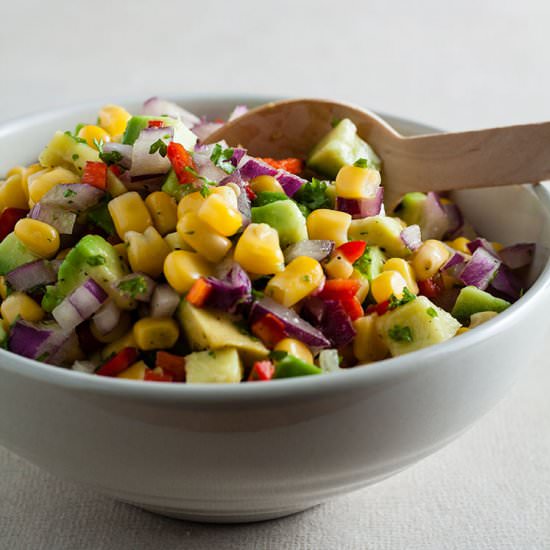 Avocado and Sweetcorn Salsa - Recipe photo by Recipe Crumbs
