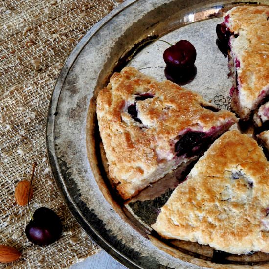Fresh Cherry & Almond Scones - Recipe photo by Everyday Gourmet with Blakely
