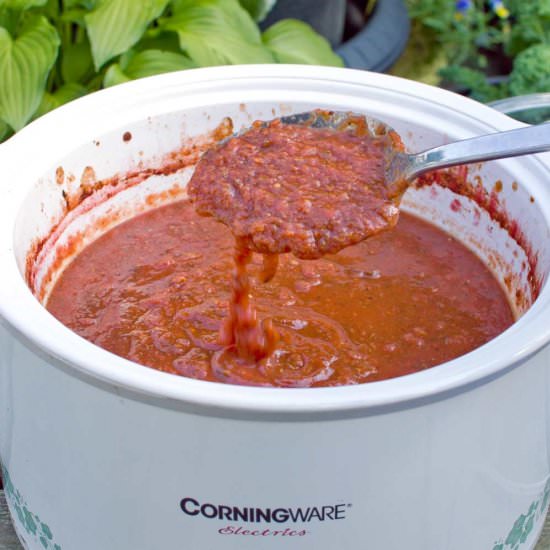 Slow Cooker Tomato Sauce - Recipe photo by Share The Recipe