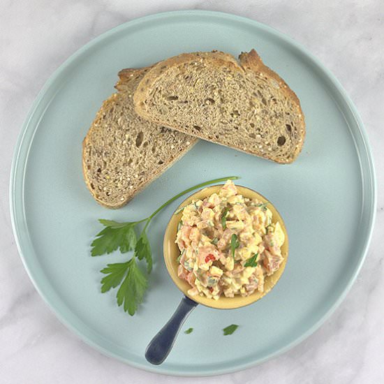 Tomato Ham Egg Salad - Recipe photo by agourmetfoodblog