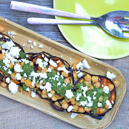 Grilled Eggplants & Chickpeas Salad - Recipe photo by Mummys FastandEasy