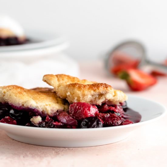 Keto Summer Berry Cobbler - Recipe photo by Inspector Gorgeous