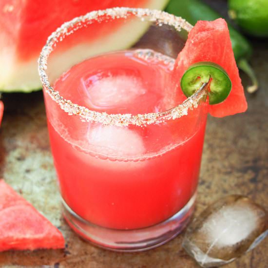 Spicy watermelon margarita - Recipe photo by carolinescooking