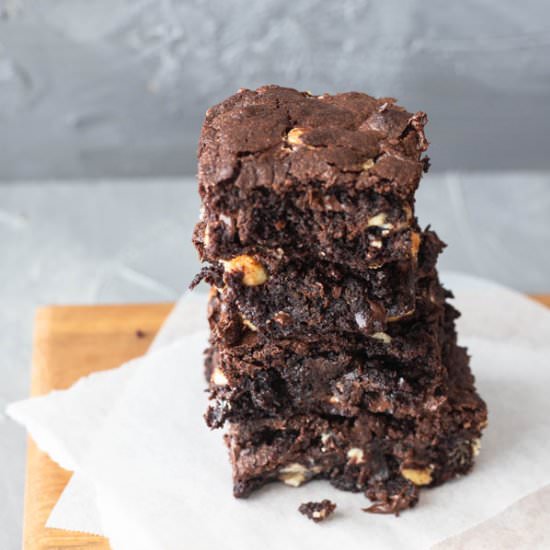 Triple Chocolate Chip Brownies - Recipe photo by The Home Cooks Kitchen