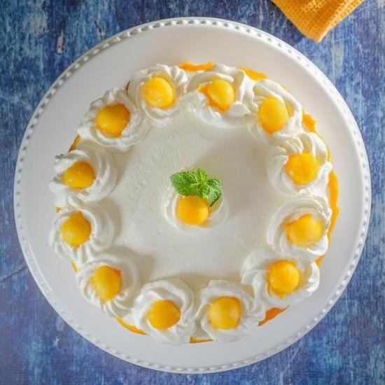 MANGO CAKE WITH WHIPPED CREAM - Recipe photo by thedeliciouscrescent