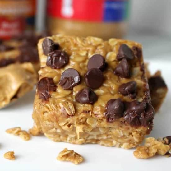 No-Bake Peanut Butter Oatmeal Bars - Recipe photo by Princess Pinky Girl