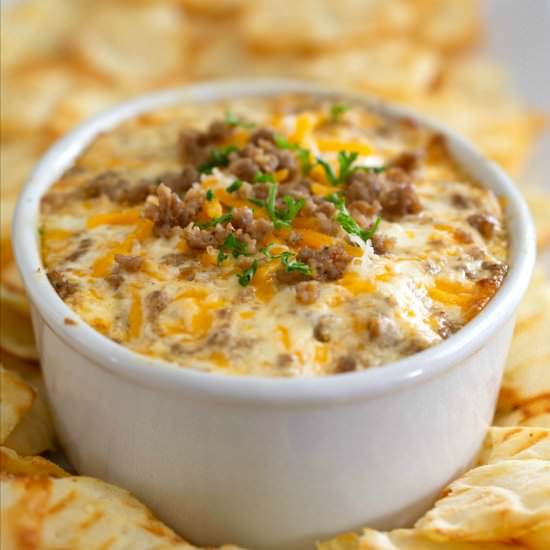 Hot Sausage Dip - Recipe photo by FunMoneyMom