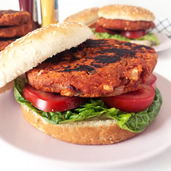 Classic Chickpea Veggie Burgers - Recipe photo by mimiace